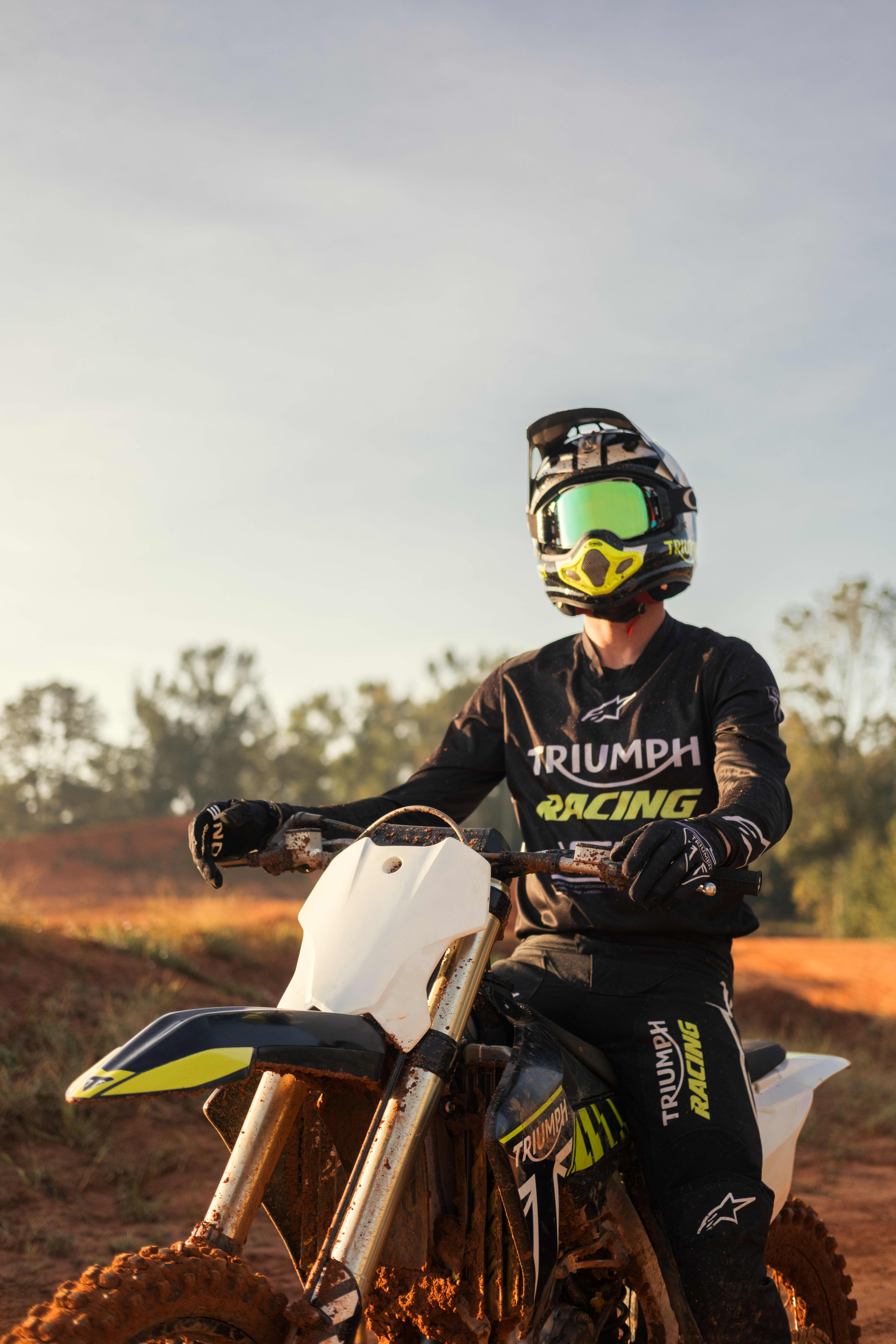 Triumph x Alpinestars® Racer Graphite MX Jersey | Motorcycle Clothing